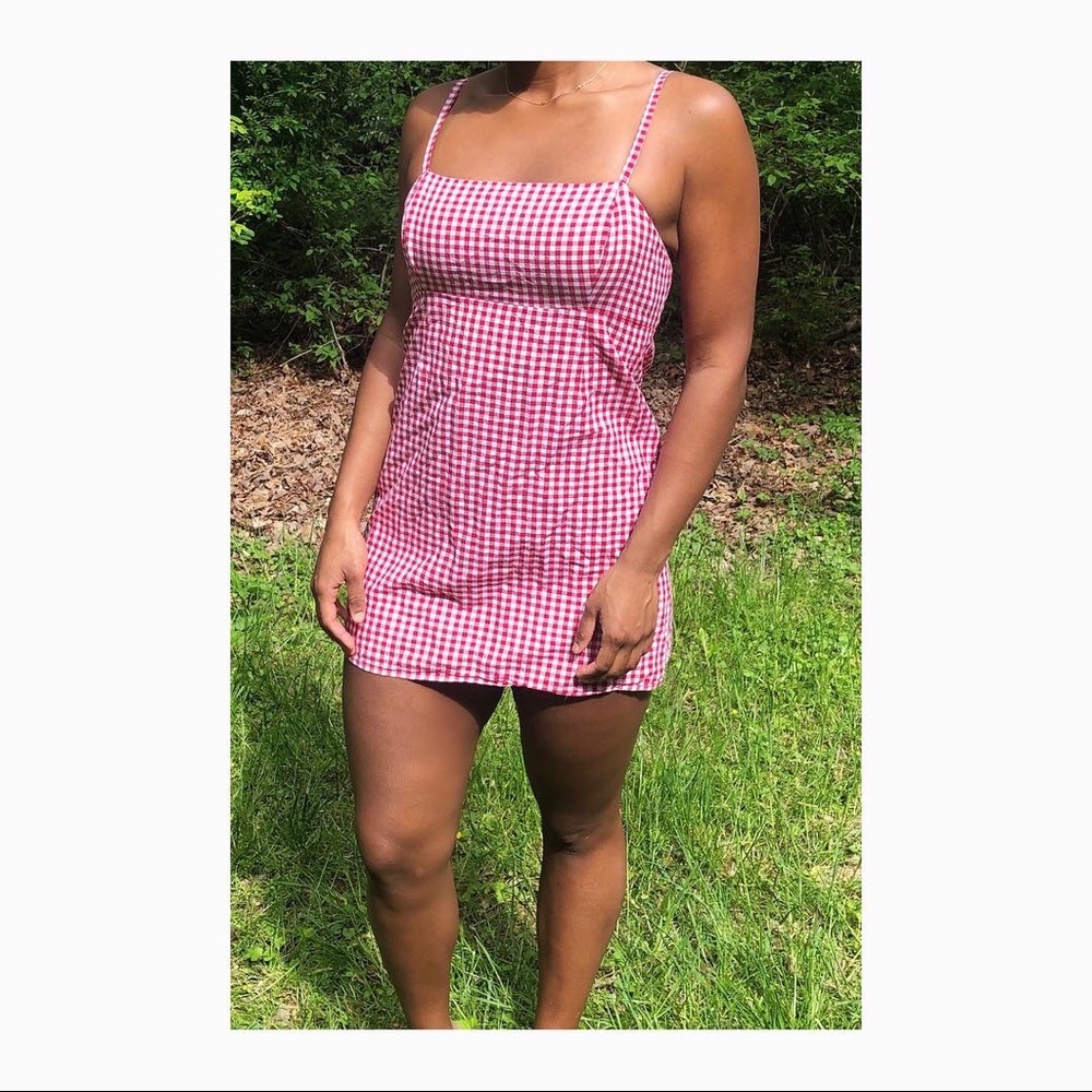 Cooperative Brand Red Gingham Dress, size large